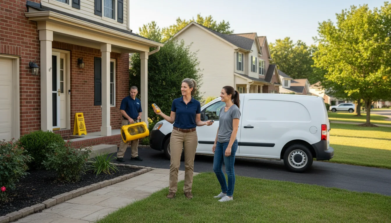 Residential water damage restoration in Springfield, OH